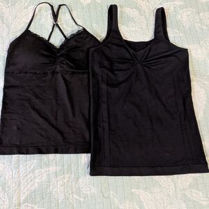 Pack Of 2 Black Junior's Camisoles. Size L.
